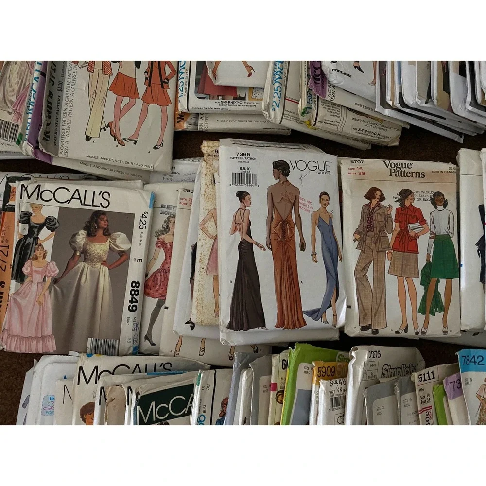 Lot 145 Vintage Sewing Patterns Simplicity McCalls Vogue Butterick 60s 70s 80s